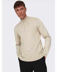 Only & Sons - Strickpullover Onswyler Life Reg 14 Half Zip Knit Noos - Lyst