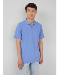S.oliver - Kurzarmshirt Poloshirt aus Baumwollpiqué Logo - Lyst