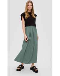 QS - Maxirock Midi-Rock aus Jersey - Lyst