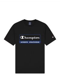 Champion - T-Shirt 219165 KK001 NBK Schwarz - Lyst