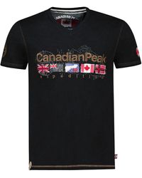 Canadian Peak - T-Shirt V-Neck Joukeak aus Baumwolle mit Logostick - Lyst
