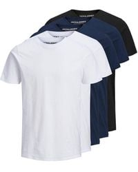 Jack & Jones - T-Shirt JJEORGANIC BASIC 5er Pack (5-tlg) mit 100% Baumwolle - Lyst