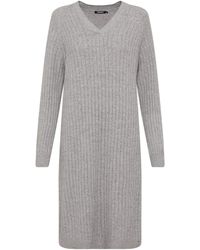 Olsen - Midikleid Dress Flatknit Short (till 105cm) - Lyst