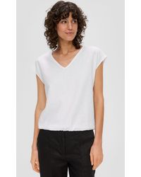 S.oliver - Shirttop Baumwoll-Shirt im Fabricmix - Lyst