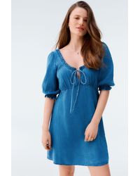 Next - Minikleid Leichtes Mini-Sommerkleid aus Lyocell, Petite (1-tlg) - Lyst