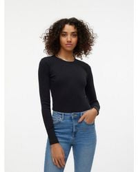 Vero Moda - Langarmshirt Vmchloe Ls Short Top Jrs Noos Baumwollmischung, Slim Fit - Lyst