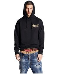 DSquared² - Rundhalspullover Cool Hoodie Schwarz - Lyst