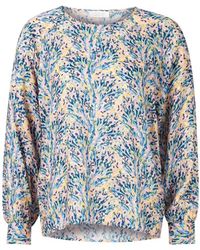 Rich & Royal - Blusenshirt printed blouse with round neck, rose quartz - Lyst