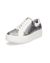 Waldläufer - Damen Sneaker Nicky Silber Weiß Glitzer Sneaker - Lyst
