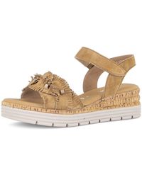 Gabor - Genua Keilsandalette Plateau, Sommerschuh Mit Klettverschluss, G-Weite - Lyst