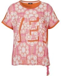 FRAPP - Klassische Bluse mit floralem Front-Print - Lyst