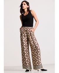 Andijamo-Fashion - Marlene-Hose GRAPHIC FLOW WIDE-LEG MATTGLANZ - Lyst