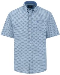 Fynch-Hatton - Kurzarmhemd Summer Poplin Print, B.D., 1/2 - Lyst