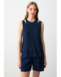 Jimmy Key - Blusentop Locker geschnittene ärmellose Strickbluse mit Rundhalsausschnitt - Lyst