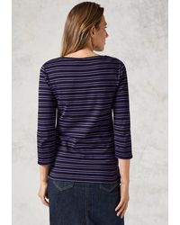 Cecil - 3/4-Arm-Shirt gestreift, mit U-Boot-Ausschnitt - Lyst