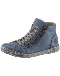 Rieker - Schnürboots, Schnürstiefelette, Casual-Boots Mit Reißverschluss Außen - Lyst