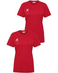 Hummel - 2er-SET Sport Rundhals Regular fit mit Logo (-tlg) hmlGO 2.0 T-SHIRT /S WOMAN - Lyst