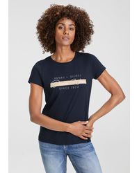 H.i.s. - T-Shirt mit zweifarbigem Frontprint - Lyst