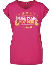 Youth Designz - Print- "Make Music Not War" T-Shirt Statement Geschenk Frauen Motiv mit stylischen Retro Aufdruck - Lyst