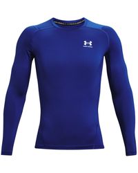 Under Armour - Heatgear Langarm-Oberteil Für Herren Royal Weiß - Lyst