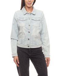 S.oliver - . Jeansjacke Jeans- angesagte Frühlings- mit Streifenmuster Freizeit-Jacke Blau/Weiß - Lyst