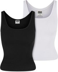 Urban Classics - T-Shirt Ladies Organic Basic Rib Top 2-Pack - Lyst