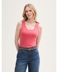 Tom Tailor - Trägertop Basic Top mit Rundhalsausschnitt - Lyst