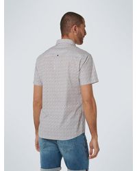 No Excess - Rundhalspullover Shirt Short Sleeve Allover Printed Stretch - Lyst