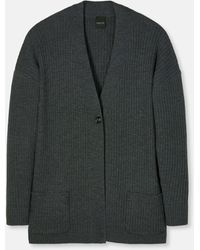 Madeleine - Strickjacke Langer Woll-Cardigan im Oversize-Stil - Lyst