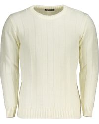 U.S. Grand Polo - Strickpullover Eleganter Weißer pullover mit Kontrastdetails und Rundhalsaussc - Lyst