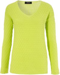 Aniston CASUAL - V-Ausschnitt-Pullover im trendigen Mustermix - Lyst
