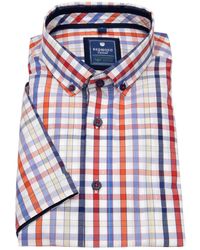 Redmond - Kurzarmhemd Button-Down-Kragen Kontrastknöpfe - Lyst