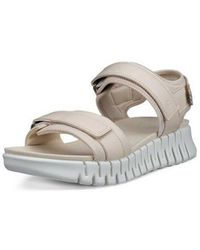 Ecco - Gruuv Sol W Sandalette, Plateau, Sommerschuh, Sandalette Mit Praktischem Klettverschluss - Lyst