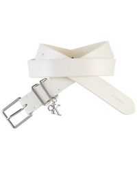 Calvin Klein - Ledergürtel Monogram Charm Keeper Belt 25Mm Regular Fit Mit Anhänger - Lyst