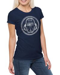 Urban Backwoods - Print- Amity Harbor Patrol T-Shirt Island Shark Plakat Weißer Hai Jaws - Lyst
