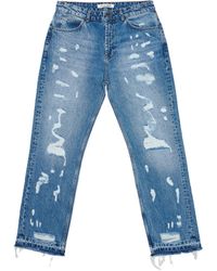 2Y Studios - Bequeme Studios 2Y Firio Destroyed Straight Jeans - Lyst