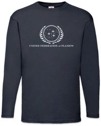 Urban Backwoods - Langarmshirt United Federation Langarm T-Shirt Star Raumschiff Science Fiction - Lyst