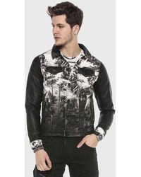 Cipo & Baxx - Jeansjacke Jacke im Kontrast-Look - Lyst