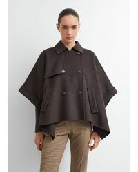 Comma, - Poncho Outdoor-Umhang Cape Aus Doubleface - Lyst