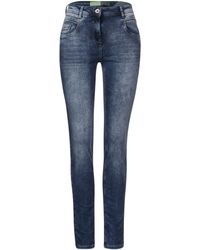 Cecil - Slim-fit-Jeans Vicky Authentic in mittelblauer Waschung - Lyst