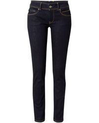 Pepe Jeans - Pepe Slim-fit-Jeans New Brooke (1-tlg) Stickerei, Plain/ohne Details, Patches, Weiteres Detail - Lyst