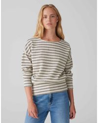 Opus - Sweater GIEKA STRIPE Regular mit Struktur - Lyst