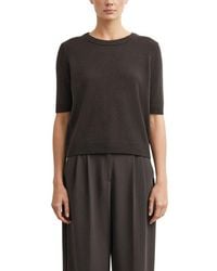 Comma, - Strickpullover Sommer-Wollpullover Mit Kurzarm - Lyst