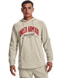 Under Armour - ® Hoodie UA RIVAL TRY ATHLC DEPT HD 279 STONE - Lyst