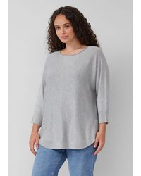 QS - 3/4 Arm-Pullover Strickpullover mit Fledermausarm - Lyst