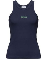 Esprit - T-Shirt Logo-Tanktop aus Baumwolljersey (1-tlg) - Lyst
