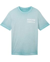 Tom Tailor - Kurzarmshirt garment dye t-shirt - Lyst
