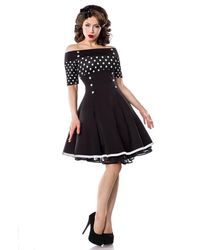 Belsira - A-Linien- Schulterfreies Retro Rockabilly Jersey- 50er Jahre Pin up Vintage Kleid - Lyst