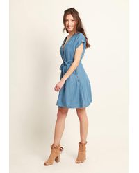 Mavi Jeanskleid »SHORT SLEEVE DRESS« Jeanskleid - Blau