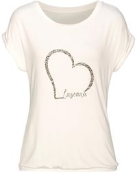 Lascana - T-Shirt (1-tlg) mit Logo-Print - Lyst